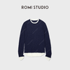 ROMI STUDIO100%水溶羊毛轻薄柔软假两件针织上衣 RWCASU6753 商品缩略图0