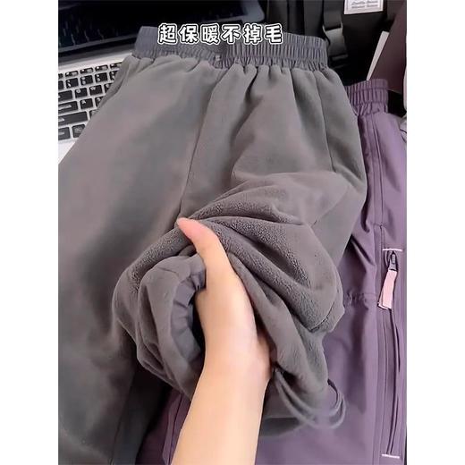 女童加绒裤子秋冬款2025新款儿童户外冲锋裤男童登山裤冬休闲裤潮 商品图3
