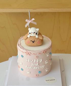 【臻品系列】---奶油霜公仔【在一起】送周年纪念日蛋糕