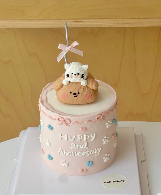 【臻品系列】---奶油霜公仔【在一起】送周年纪念日蛋糕 商品图0