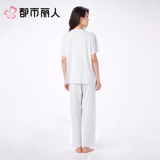 都市丽人女士睡衣水光棉家居服短袖长裤莫代尔套装LHC2D3 商品图2