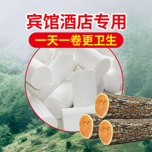 酒店小卷纸四层加厚印花款宾馆客房50g卷筒纸家用卫生纸大量批发 商品图1