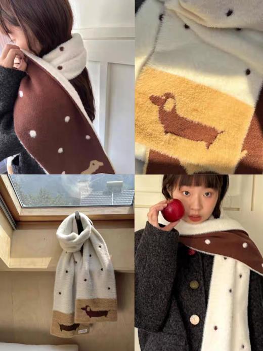 nothe Case布然/XGHL286/「小狗の画廊 」双面波点秋冬围巾 商品图2