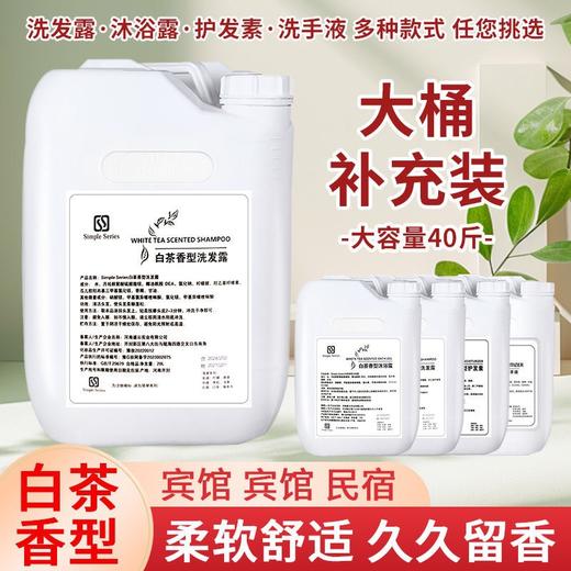 五星级酒店宾馆白茶洗发水沐浴露大瓶装浴场民宿洗浴用品现货批发 商品图0