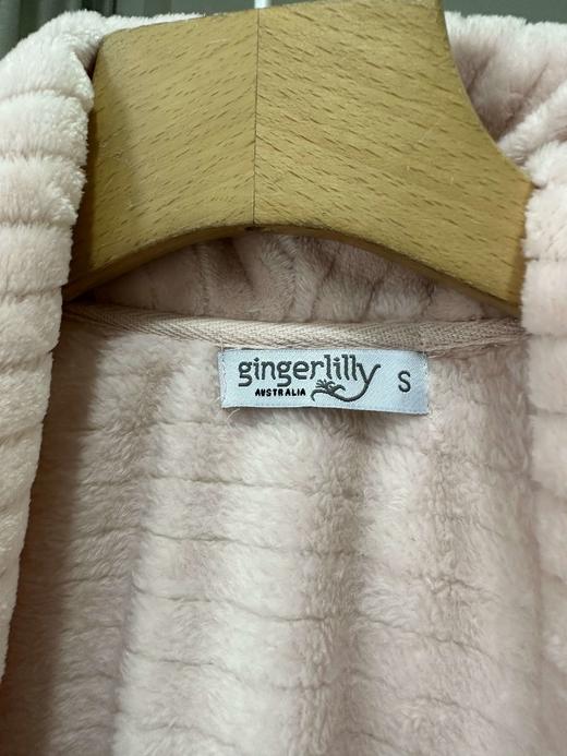 贝壳三 珊瑚绒厚实翻领系带浴袍加绒柔软纯色中长款睡袍C120307 商品图4