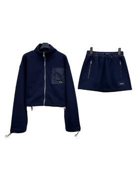 女款抽绳夹克外套短裙套装la017