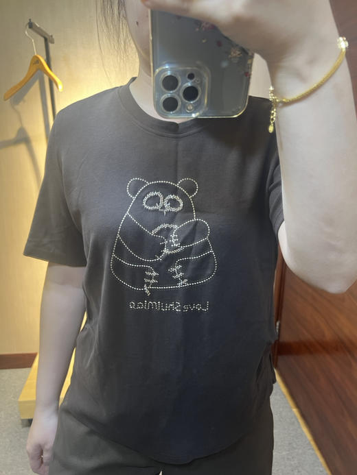 水淼爆款新款百搭卡通休闲短袖针织衫1249 商品图3