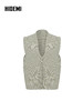 HIDEMI 进口美利奴羊毛系列V领廓形针织马甲毛衣 商品缩略图4