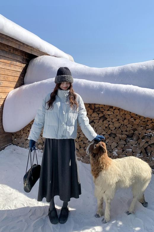 LNNNS 蓝色立领休闲加厚羽绒服 21603 商品图3