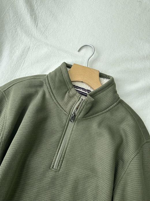 贝壳三 男士华夫格半拉链立领卫衣内里加绒加厚打底上衣C120318 商品图4