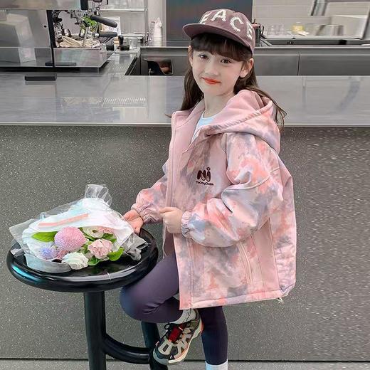 女童加绒双面穿外套2025新款儿童两面穿中大童冲锋衣防风保暖上衣 商品图0