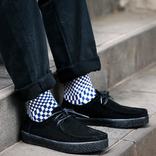 ROTOTO CHECKERBOARD PATTERN 日本奈良制格子纹复古针织袜子 商品图0