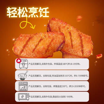 上鲜奥尔良鸡翅中 净重2斤 烤翅鸡中翅鸡肉生鲜烧烤食材夜宵半成品 商品图4