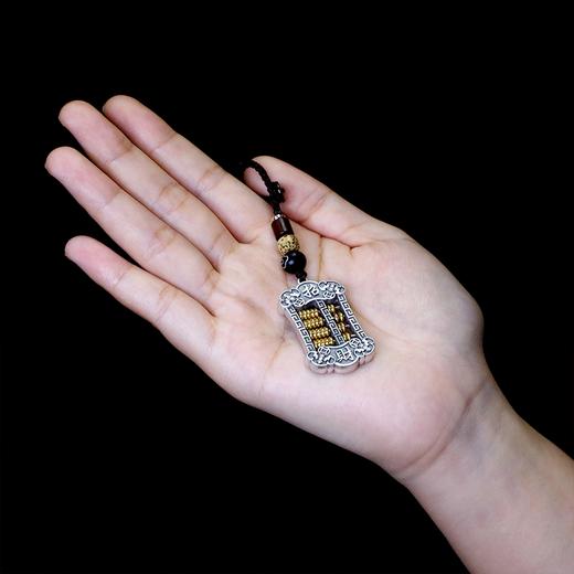 算盘一响，黄金万两！招财算盘纯银挂件！18-22g！ 商品图3