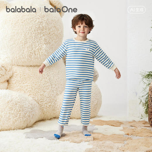 【balaOne】巴拉巴拉儿童家居服套装男童2025年新款春秋加绒睡衣 商品图2