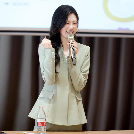 法小曼*子珍专款/绿色职场套装女西装外套中长款显瘦职业装气质阔腿裤正装CP2182 商品图3