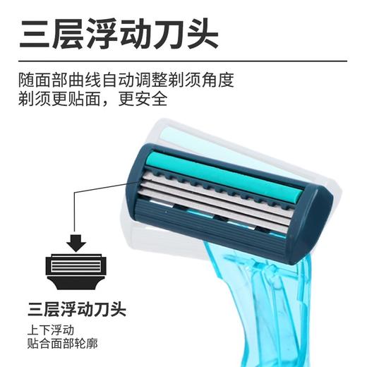 旅行便携一次性剃须刀三层独立包装酒店宾馆新款手动刮胡刀旅游 商品图3