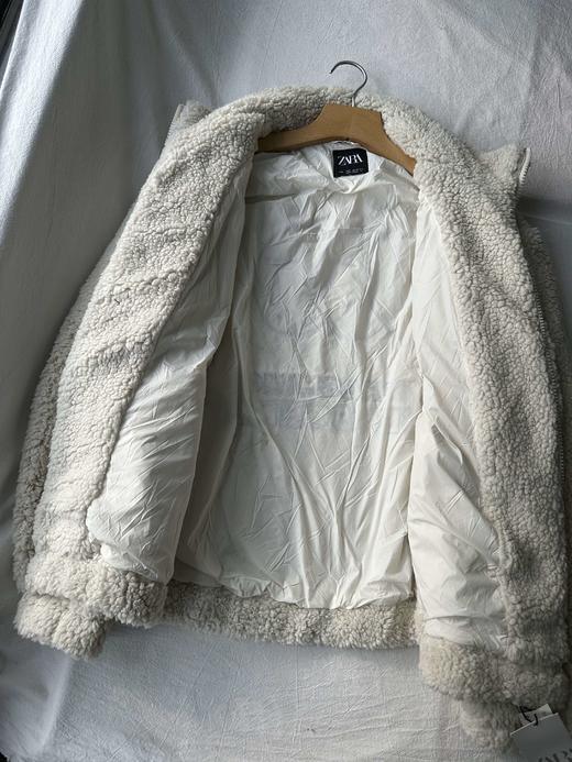 贝壳三 仿羊羔绒男士高领外套刺绣字母休闲宽松夹克C120310 商品图8