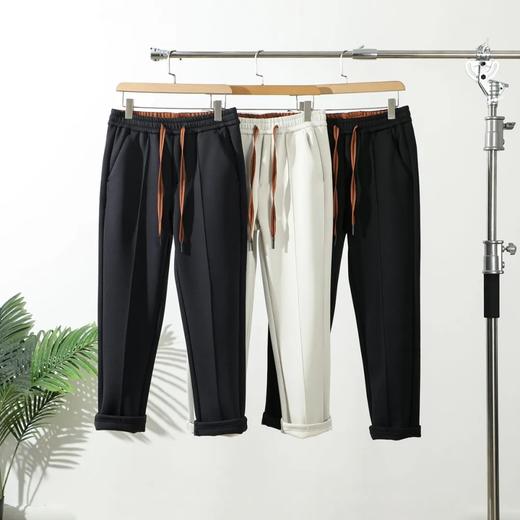 加绒 定织莫代尔十棉 空气层！高端男士百搭时尚直筒休闲裤 商品图0