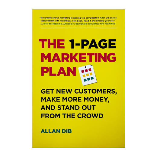 一页纸搞定市场计划 英文原版 The 1 Page Marketing Plan 获取新客户 赚大钱 英文版进口原版英语书籍 商品图0