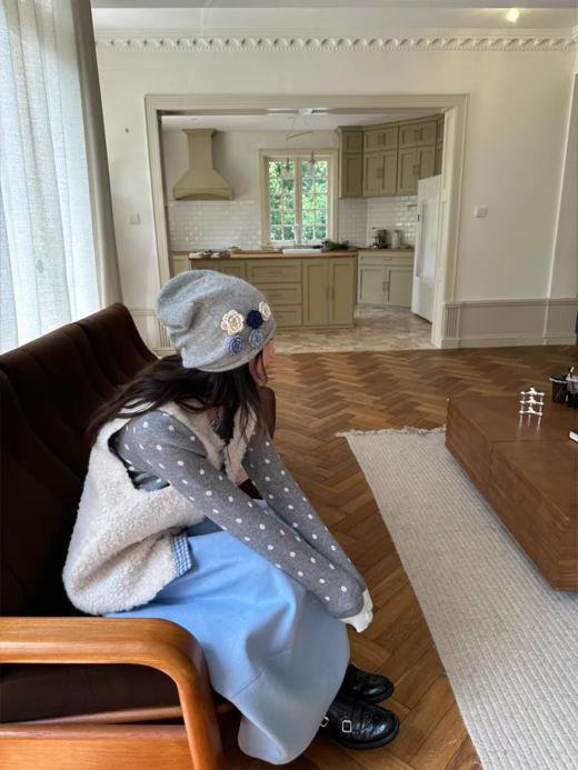 nothe Case布然/NC253223/「梨花岛」卷边美丽诺兔毛堆堆帽 商品图2