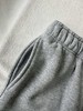 贝壳三 厚实松紧腰字母刺绣休闲裤女磨毛绒直筒棉质卫裤C120313 商品缩略图7