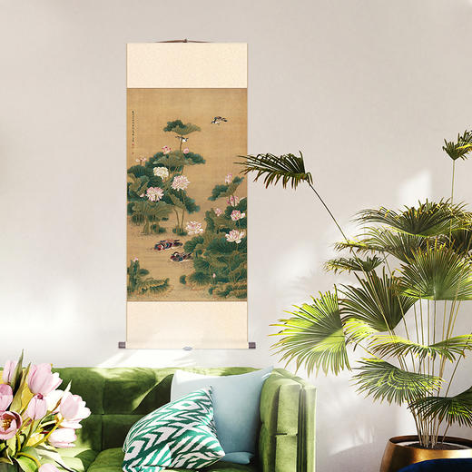 安徽博物院馆藏 沈铨荷塘鸳鸯  冬暖画艺术客厅装饰画创意礼物 商品图3