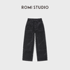 ROMI STUDIO"简练有型"细纹灯芯绒拼缝扣襻阔版直筒裤 RWCAX06154 商品缩略图0
