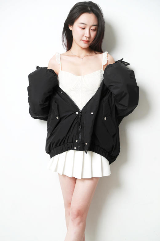 老钱干部风棉服，胸口小标刺绣。按扣+拉链闭合立领式棉衣C120366 商品图10