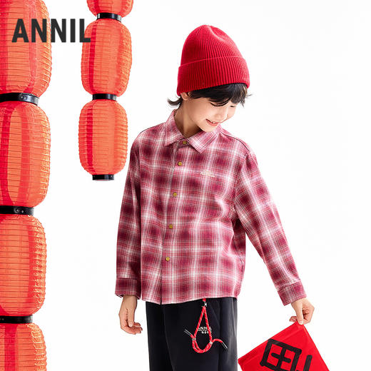 【实体店同款】男童翻领长袖上衣春季新款安奈儿童装AB611011 商品图2