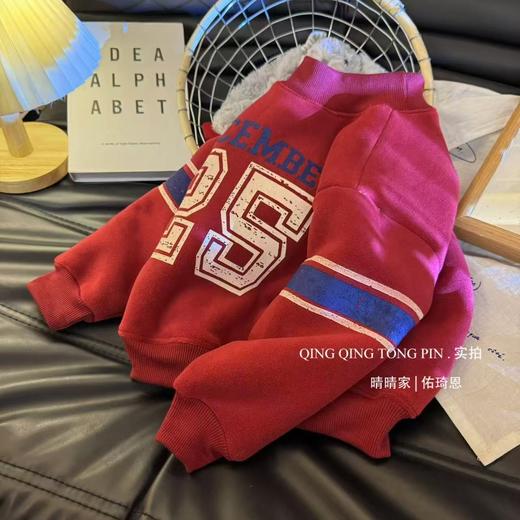 2026马年新年专一【490克加绒加厚】宝宝新年战袍男女童冬加绒拜年服半高领卫衣80-170 商品图7