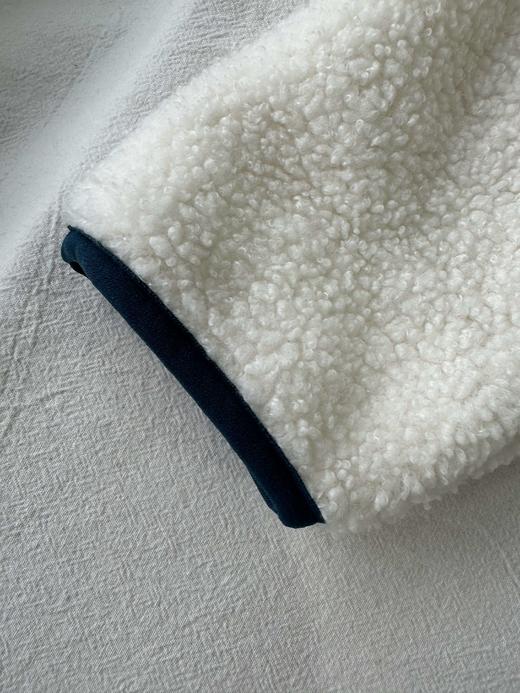 贝壳三 贴布口袋立领仿羊羔毛外套保暖休闲情侣款夹克C120316 商品图9