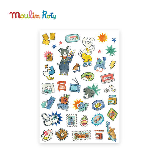 Moulin Roty 小狗普斯和皮鲁系列 贴纸 -684180 商品图0