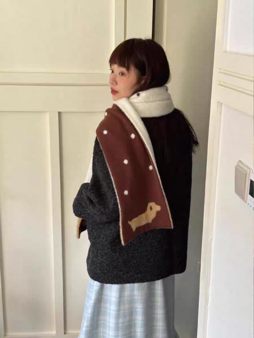 nothe Case布然/XGHL286/「小狗の画廊 」双面波点秋冬围巾 商品图3