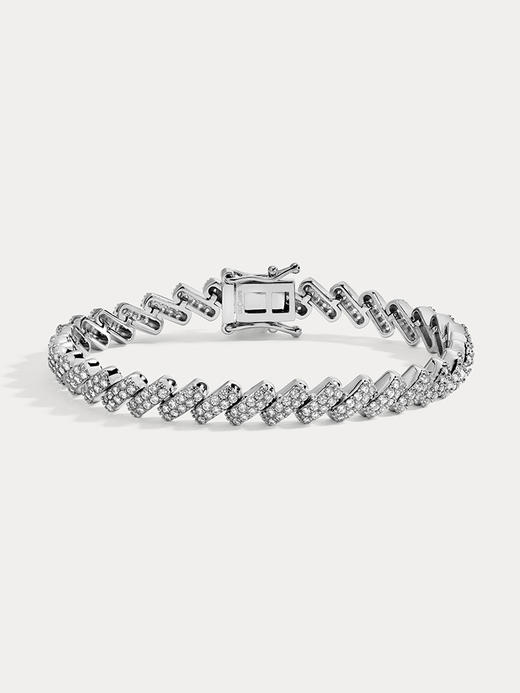 北京仓｜Lili Claspe-Lyra Pavé-银色 锆石 手链［美国设计师］ 商品图1