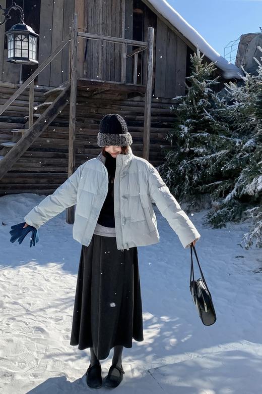 LNNNS 蓝色立领休闲加厚羽绒服 21603 商品图1