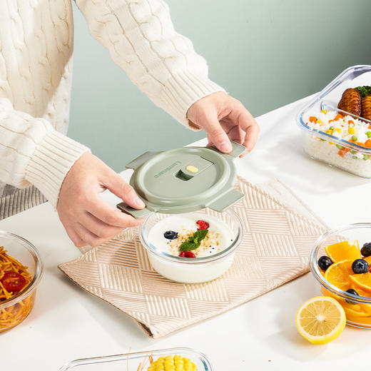 LC-CJJ1133 柏格高硼硅圆形玻璃保鲜盒400ML 商品图5