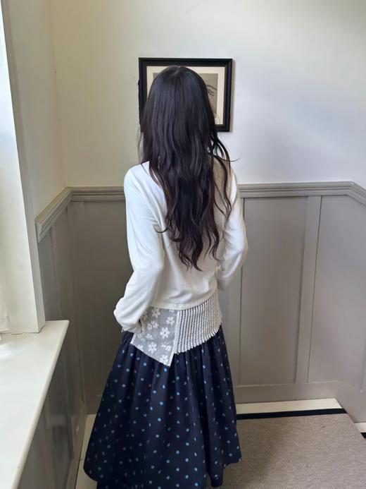 nothe Case布然/NC253202/「柔软花间」蕾丝拼接下摆长袖打底衫 商品图4