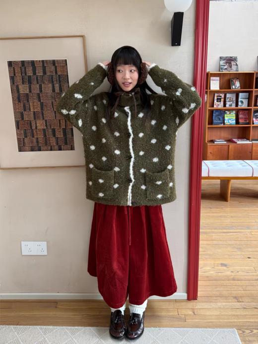 nothe Case布然/NC254210/「挪威假日」森林墨绿波点软糯毛衣 商品图4