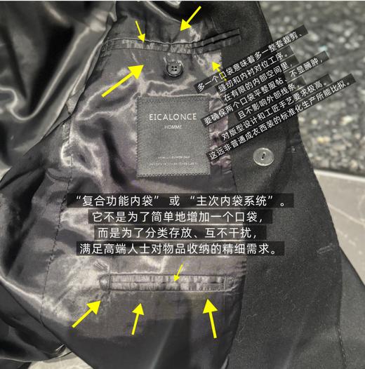 EICALONCE HOMME 羊毛双排扣西装（波哥48修身50宽松） 商品图4