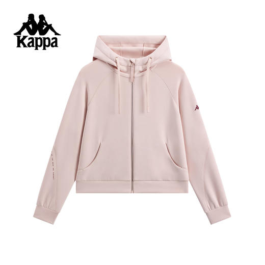 Kappa 针织帽衫女2025新款运动休闲连帽拉链开衫外套男K0G22MK42 商品图2