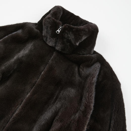 ROMI STUDIO“宝嘉美黑貂”北美进口气质小高领水貂皮草 RWCWWG6919 商品图4