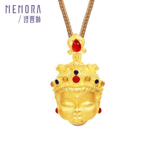 【新品首发】五髻文殊-宝宝佛 黄金足金佛头吊坠慧光文殊挂坠【按克计价黄金2】MEMORA诗普琳GP298001 商品图8