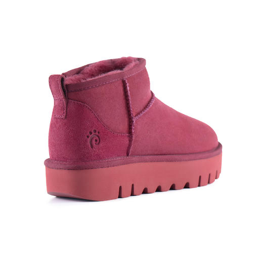 起程柔享系列女士厚底mini款皮毛一体雪地靴SW5W679YW 商品图1