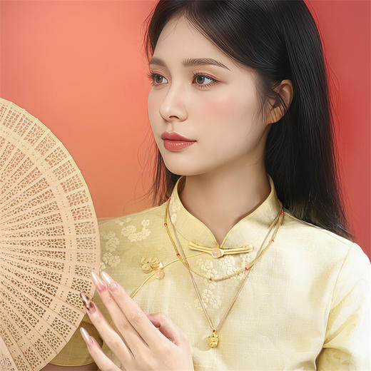 【新品首发】五髻文殊-宝宝佛 黄金足金佛头吊坠慧光文殊挂坠【按克计价黄金2】MEMORA诗普琳GP298001 商品图2