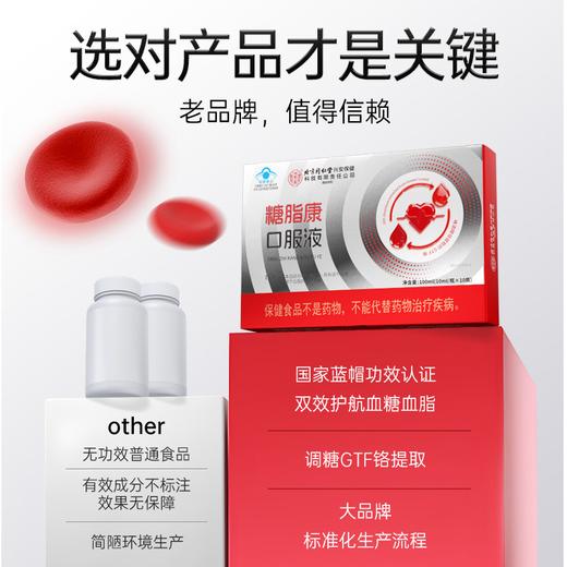 热卖中！！【创办于1669年 350年传承】北京同仁堂糖脂康口服液  辅助调节血糖血脂 蓝帽认证 植物精粹 0添加剂 健康调节 商品图1