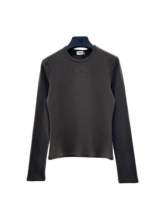 女款全棉刺绣打底长袖T恤zo008 商品图0