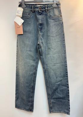 女款字母牛仔裤长裤la017