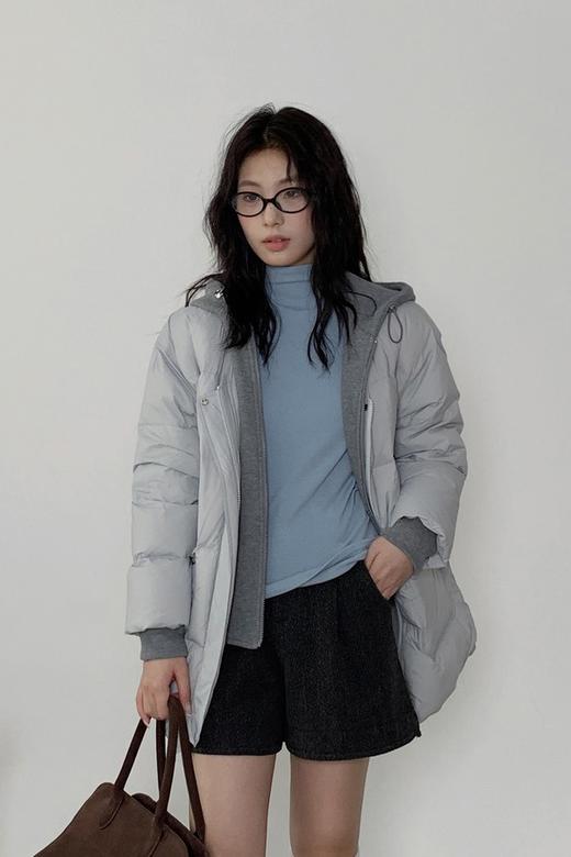 HAYES 学院风减龄假两件拼接保暖羽绒服外套 21915 商品图2