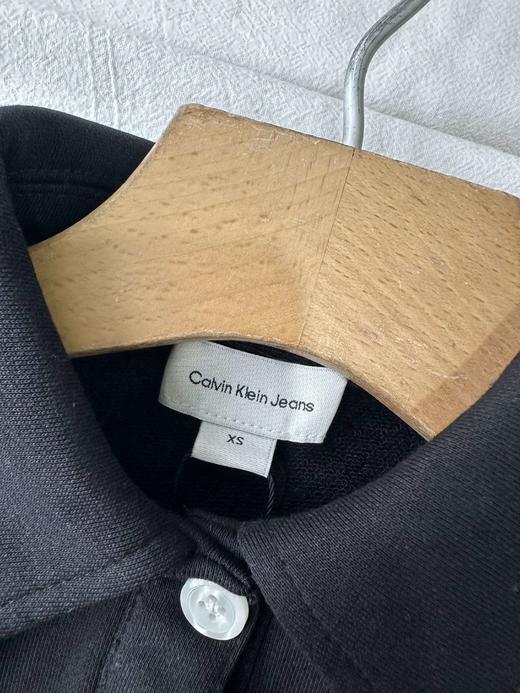 贝壳三 字母印花logo毛圈翻领卫衣辣妹短款宽松长袖上衣C120315 商品图3